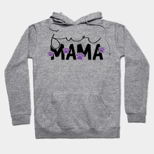 Fur Mama Purple Paw Hoodie